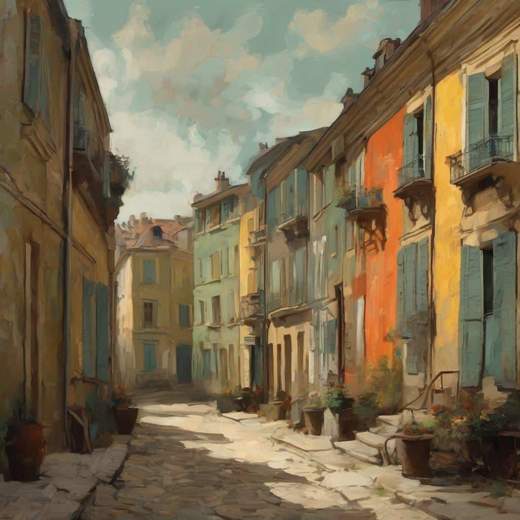 ζωγραφική τέχνη, σύγχρονη τέχνη, καλλιτεχνική εξέλιξη, πινελιές σε δρόμο, πολύχρωμα σπίτια, τέχνη και πολιτισμός, σύγχρονη τέχνη στον δρόμο.